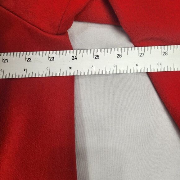 Pendleton Blazer Jacket Double Breasted Vintage 80s Wool Solid Red Womens Sz XL - Picture 3 of 7